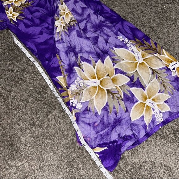 Unity Trading Purple Hawaiian Tie Wrap Pants - Picture 6 of 6